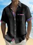 Royaura® Basic Floral Patchwork Men's Hawaiian Shirt Stretch Easy Care Pocket Camping Shirt