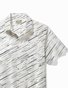 Royaura® Basic Slash Print Men's Hawaiian Shirt Stretch Easy Care Pocket Camping Shirt