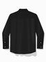 Royaura® Holiday Casual Black Men's Long Sleeve Shirts Floral Art Patchwork Camp Pocket Shirts Big Tall