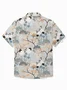 Royaura® Vintage Japanese Crane Men's Hawaiian Shirt Easy Care Pocket Button Camp Shirt Big Tall