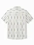 Royaura® Basic Stripe Print Men's Hawaiian Shirt Easy Care Pocket Camping Shirt