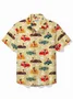 Royaura® Retro Auto Men's Hawaiian Shirt Stretch Easy Care Pocket Camping Shirt