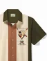 Royaura® Vintage Bowling Pin Up Girls Printed Hawaiian Shirt Plus Size Holiday Shirt