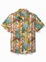 Royaura® Beach Vacation Men's Hawaiian Shirt Geometric Art Tropical Pocket Camp Shirt Big Tall
