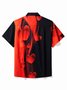 Royaura® Valentine's Day Date Men's Festival Shirts Red Love Pocket Hawaiian Shirt Big Tall