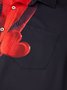 Royaura® Valentine's Day Date Men's Festival Shirts Red Love Pocket Hawaiian Shirt Big Tall
