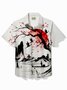 Royaura® Japanese Retro Casual Men’s Hawaiian Shirts Plum Bossom Art Wrinkle Free Seersucker Shirts Big Tall