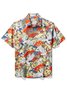 Royaura® x David Bailey Vintage Japanese Crane Men's Hawaiian Shirt Stretch Pocket Camp Shirt Big Tall