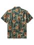 Royaura® x David Bailey Vintage Japanese Bamboo Leaves Tiger Men's Hawaiian Shirt Stretch Pocket Camp Shirt Big Tall