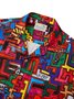 Royaura® x David Henry Lombardi Red Lines Abstract Graffiti Art Vintage Hawaiian Shirt Oversize
