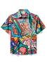 Royaura® x David Henry Lombardi Action Graffiti Art Vintage Hawaiian Shirt Oversize