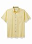 Royaura® Linen Blend Men's Hawaiian Shirt Pocket Comfortable Breathable Camp Shirt Big Tall