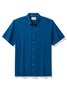 Royaura® Cotton Vacation Men's Guayabera Shirt Pocket Jacquard Comfortable Breathable Camp Button-Down Shirt Big Tall