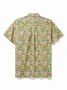 Royaura® Cotton Beach Vacation Floral Men's Hawaiian Shirt Pocket Camp Button-Down Shirt Big Tall