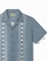 Royaura® Vintage Bowling Men's Hawaiian Shirt Guayabera Print Pocket Camping Shirt