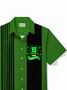 Royaura® Holiday St. Patrick's Day Cuckold Print Men's Button Pocket Short Sleeve Shirt