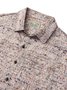 Royaura® Retro Abstract Texture Men's Hawaiian Shirt Breathable Comfortable Camp Pocket Shirt
