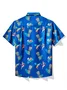 Royaura® Hawaiian Tiki Print Men's Button Pocket Short Sleeve Shirt