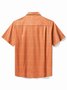 Royaura® Vintage Brown Men's Guayabera Shirts TIKI Art Totem Floral Art Pocket Camp Shirt Big Tall