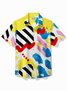 Royaura® Beach Holiday Men's Hawaiian Shirt Wrinkle Free Seersucker Pocket Camp Shirt Big Tall