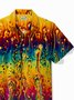 Royaura® 60s Retro Psychedelic Abstract Men's Hawaiian Shirt Stretch Pocket Camp Shirt Big Tall