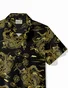 Royaura® Vintage Year of the Dragon Black Gold Dragon Print Men's Shirt Stretch Pocket Camping Shirt Big Tall