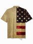 Royaura® Retro American Flag Men's Polo Shirt Stretch Quick-Drying Camp Outdoor Top Big Tall