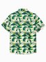 Royaura®  Holiday National Alligator Awareness Day Alligator Coconut Tree Print Men's Shirt Easy Care Camping Pocket Shirt Big Tall