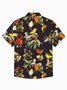 Royaura® Hawaiian Honeycreeper Print Men's Button Pocket Short Sleeve Shirt