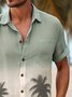 Royaura® Beach Vacation Vintage Hawaiian Men's Shirt Coconut Tree Camp Pocket Shirt Big Tall