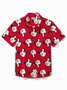 Royaura®  Vintage 50's Cartoon Mouse Gloves Men's Hawaiian Shirt Stretch Quick-Drying Pocket Shirt Big Tall