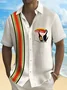 Royaura® Vintage Bowling Beer Toucan Print Men's Shirt Easy Care Camping Pocket Shirt