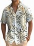 Royaura®Hawaiian Bamboo Print Men's Button Pocket Short Sleeve Shirt