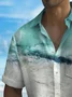 Royaura® Beach Vacation Men's Hawaiian Shirt Beach Print Quick Dry Pocket Camping Shirt Big Tall