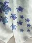 Royaura® Beach Vacation Men's Hawaiian Shirt Turtle Print Quick Dry Pocket Camping Shirt Big Tall