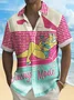 Royaura® x 50s Vintage Dame Beach Vacation Men's Hawaiian Shirt Pool Vacation Girl Printed Stretch Pocket Camping Shirt Big Tall