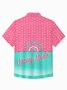 Royaura® x 50s Vintage Dame Beach Vacation Men's Hawaiian Shirt Pool Vacation Girl Printed Stretch Pocket Camping Shirt Big Tall
