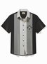 Royaura® 50's Vintage Bowling Shirt Cigar Art Stretch Quick Dry Pocket Camp Shirt Big Tall