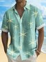 Royaura® Vintage Geometric Starburst Print Chest Pocket Shirt Plus Size Men's Shirt