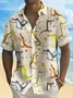 Royaura® Holiday National Alligator Awareness Day Alligator Print Men's Shirt Easy Care Camping Pocket Shirt Big Tall
