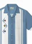 Royaura® 50's Retro Bowling Shirt Medieval Geometric Art Pocket Camp Shirt Big Tall