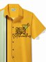 Royaura® Holiday Tequila Men's Bowling Shirt Cinco de Mayo Pocket Camp Shirt Big Tall