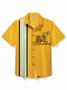 Royaura® Holiday Tequila Men's Bowling Shirt Cinco de Mayo Pocket Camp Shirt Big Tall