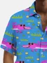 Royaura® Holiday National Crocodile Awareness Day Crocodile Print Men's Shirt Easy Care Camping Pocket Shirt Big Tall