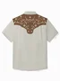 Royaura® Vintage Western Print Chest Pocket Shirt Plus Size Men's Shirt