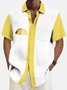 Royaura® Vintage Bowling Cinco de Mayo Burrito Print Chest Pocket Shirt Plus Size Men's Shirt