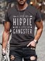 60's Hippie Art Men's Short Sleeved T-shirt Round Neck Pullover Stretch T-shirt Big Tall