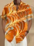 Royaura®Hawaiian Art Ombre Print Men's Button Pocket Short Sleeve Shirt