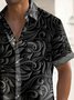 Royaura®Vintage Floral Print Men's Button Pocket Short Sleeve Shirt