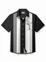 Royaura® Vintage Bowling Glass Print Chest Pocket Shirt Plus Size Men's Shirt